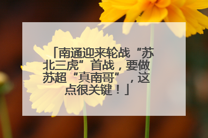 南通迎来轮战“苏北三虎”首战，要做苏超“真南哥”，这点很关键！