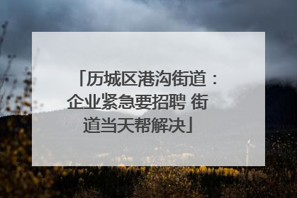 历城区港沟街道：企业紧急要招聘 街道当天帮解决