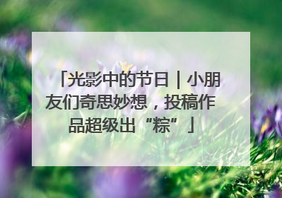 光影中的节日｜小朋友们奇思妙想，投稿作品超级出“粽”