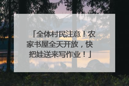 全体村民注意！农家书屋全天开放，快把娃送来写作业！