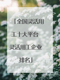 全国灵活用工十大平台 灵活用工企业排名