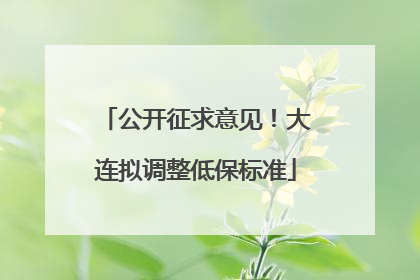 公开征求意见！大连拟调整低保标准