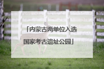 内蒙古两单位入选国家考古遗址公园