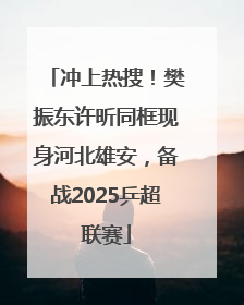 冲上热搜！樊振东许昕同框现身河北雄安，备战2025乒超联赛