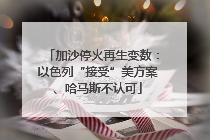 加沙停火再生变数：以色列“接受”美方案、哈马斯不认可