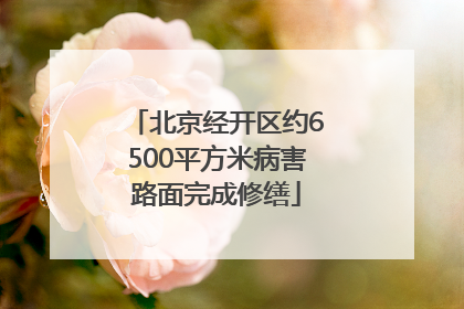 北京经开区约6500平方米病害路面完成修缮