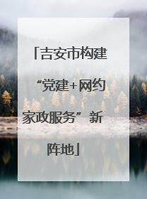 吉安市构建“党建+网约家政服务”新阵地