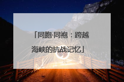 同胞·同袍：跨越海峡的抗战记忆