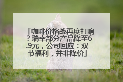 咖啡价格战再度打响？瑞幸部分产品降至6.9元，公司回应：双节福利，并非降价
