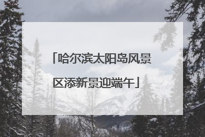 哈尔滨太阳岛风景区添新景迎端午