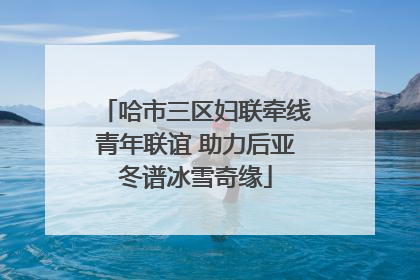 哈市三区妇联牵线青年联谊 助力后亚冬谱冰雪奇缘