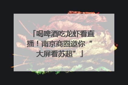 喝啤酒吃龙虾看直播！南京商圈邀你“大屏看苏超”