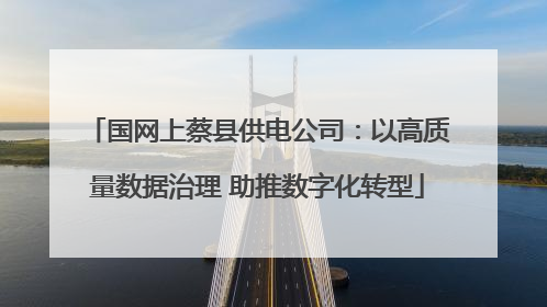 国网上蔡县供电公司：以高质量数据治理 助推数字化转型