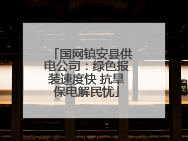 国网镇安县供电公司：绿色报装速度快 抗旱保电解民忧