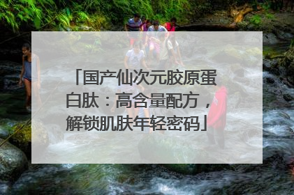 国产仙次元胶原蛋白肽：高含量配方，解锁肌肤年轻密码