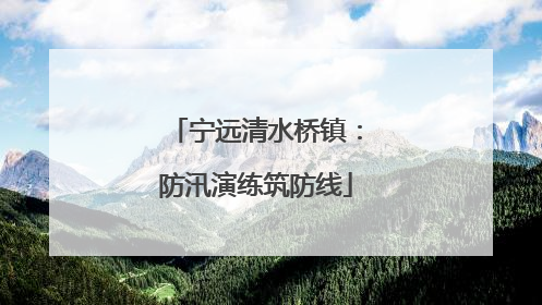 宁远清水桥镇：防汛演练筑防线