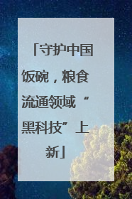 守护中国饭碗，粮食流通领域“黑科技”上新