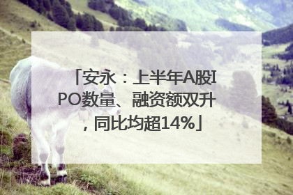 安永：上半年A股IPO数量、融资额双升，同比均超14%