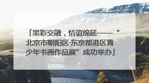 墨彩交融，情谊绵延——“北京市朝阳区·东京都港区青少年书画作品展”成功举办