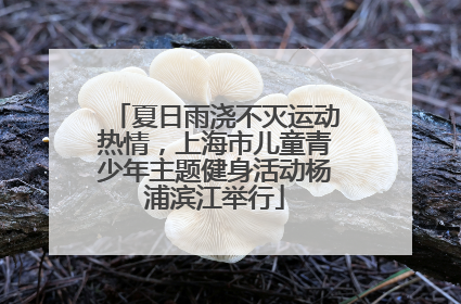 夏日雨浇不灭运动热情，上海市儿童青少年主题健身活动杨浦滨江举行