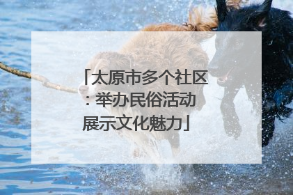 太原市多个社区：举办民俗活动 展示文化魅力