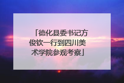 德化县委书记方俊钦一行到四川美术学院参观考察