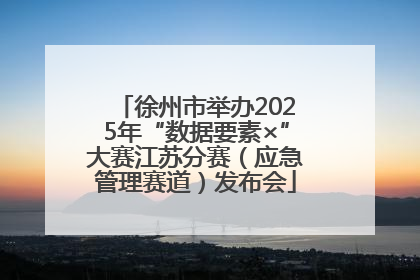 徐州市举办2025年“数据要素×”大赛江苏分赛（应急管理赛道）发布会