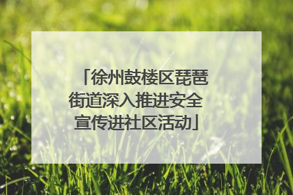 徐州鼓楼区琵琶街道深入推进安全宣传进社区活动
