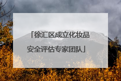 徐汇区成立化妆品安全评估专家团队