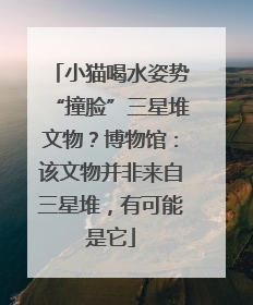 小猫喝水姿势“撞脸”三星堆文物？博物馆：该文物并非来自三星堆，有可能是它