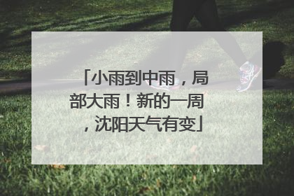小雨到中雨，局部大雨！新的一周，沈阳天气有变