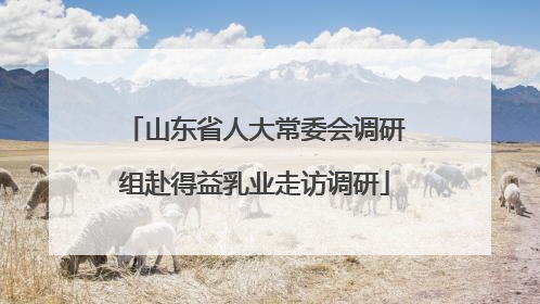 山东省人大常委会调研组赴得益乳业走访调研