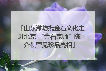 山东潍坊携金石文化走进北京 “金石宗师”陈介祺罕见珍品亮相