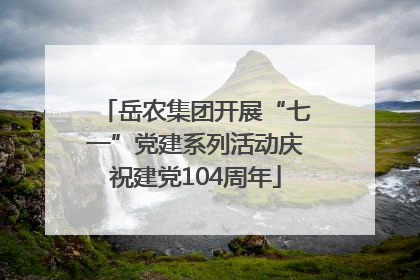 岳农集团开展“七一”党建系列活动庆祝建党104周年