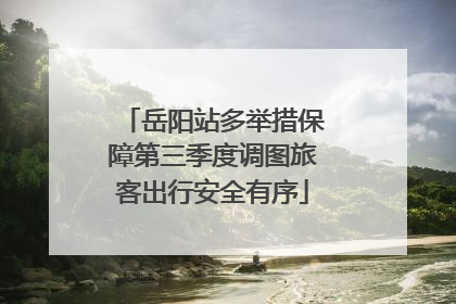 岳阳站多举措保障第三季度调图旅客出行安全有序