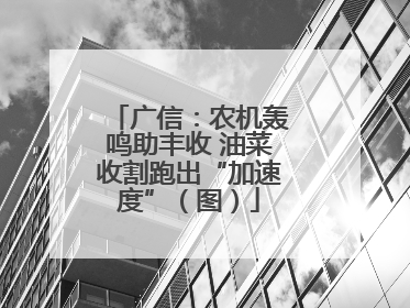 广信：农机轰鸣助丰收 油菜收割跑出“加速度”（图）