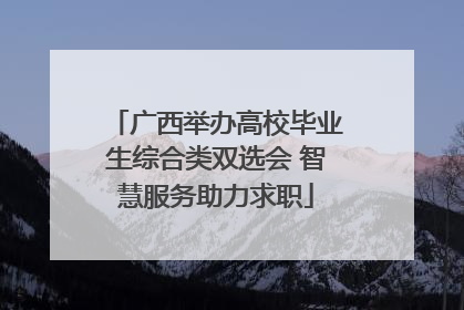 广西举办高校毕业生综合类双选会 智慧服务助力求职