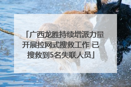 广西龙胜持续增派力量开展拉网式搜救工作 已搜救到5名失联人员