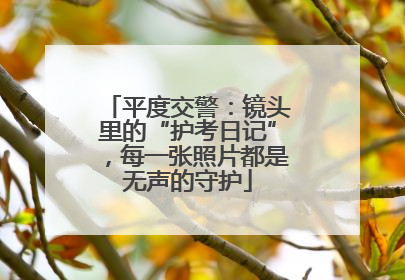 平度交警：镜头里的“护考日记”，每一张照片都是无声的守护