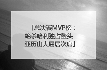 总决赛MVP榜：绝杀哈利独占鳌头 亚历山大屈居次席