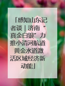 感知山东记者谈｜济南“真金白银”力推小清河航道 黄金水道激活区域经济新动能