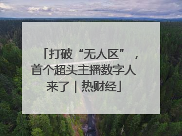 打破“无人区”，首个超头主播数字人来了｜热财经