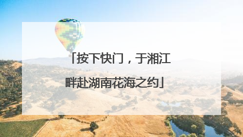 按下快门，于湘江畔赴湖南花海之约
