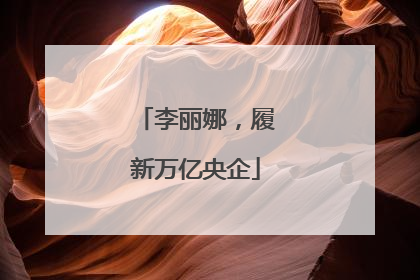 李丽娜，履新万亿央企