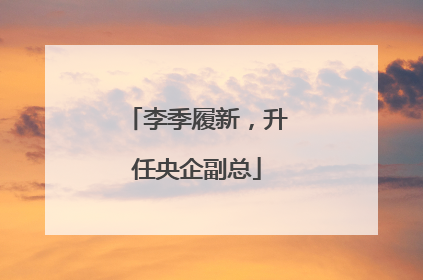 李季履新，升任央企副总