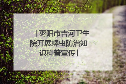 枣阳市吉河卫生院开展蜱虫防治知识科普宣传