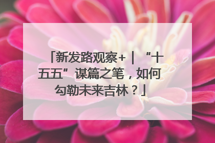 新发路观察+｜“十五五”谋篇之笔，如何勾勒未来吉林？