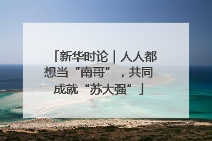 新华时论｜人人都想当“南哥”，共同成就“苏大强”