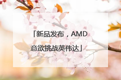 新品发布，AMD意欲挑战英伟达