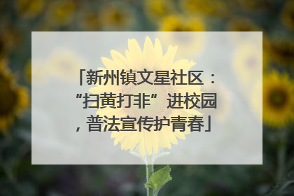新州镇文星社区：“扫黄打非”进校园，普法宣传护青春